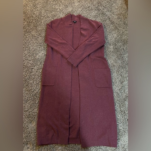 NWOT Express Collared Duster Cardigan, Size L, Color: Ginger #31 - Picture 2 of 7